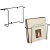 MyGift 2-Pack Vinyl Wall Mount Holder – Floating Record Shelf for Vinyl Display, Black Metal Record Wall Display Shelves(Black- 2 Pcs)
