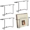 MyGift 2-Pack Vinyl Wall Mount Holder – Floating Record Shelf for Vinyl Display, Black Metal Record Wall Display Shelves(Black- 4 Pcs)