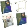 MyGift 2-Pack Vinyl Wall Mount Holder – Floating Record Shelf for Vinyl Display, Black Metal Record Wall Display Shelves(Brass- 4 Pcs)