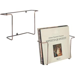 MyGift 2-Pack Vinyl Wall Mount Holder – Floating Record Shelf for Vinyl Display, Black Metal Record Wall Display Shelves(Vintage Copper- 2 Pcs)