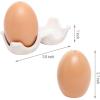 MyGift Ceramic Salt and Pepper Shaker Set, Mini Brown Egg Shaped Shakers with Carton Design Holding Stand, 3 Piece(Brown / White)