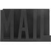 MyGift Mail Holder Organizer Countertop Modern Golden Metal with Cutout MAIL Lettering Design, Office Desktop Envelope and Document Storage Rack(Black)