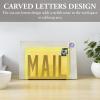 MyGift Mail Holder Organizer Countertop Modern Golden Metal with Cutout MAIL Lettering Design, Office Desktop Envelope and Document Storage Rack(Golden)