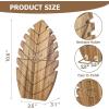 MyGift Premium Leaf-Shaped Acacia Wood Necklace Holder – Solid Wood Tabletop Jewelry Display Stand for Necklaces, Chains & Accessories