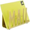 MyGift Mail Holder Organizer Countertop Modern Golden Metal with Cutout MAIL Lettering Design, Office Desktop Envelope and Document Storage Rack(Golden)